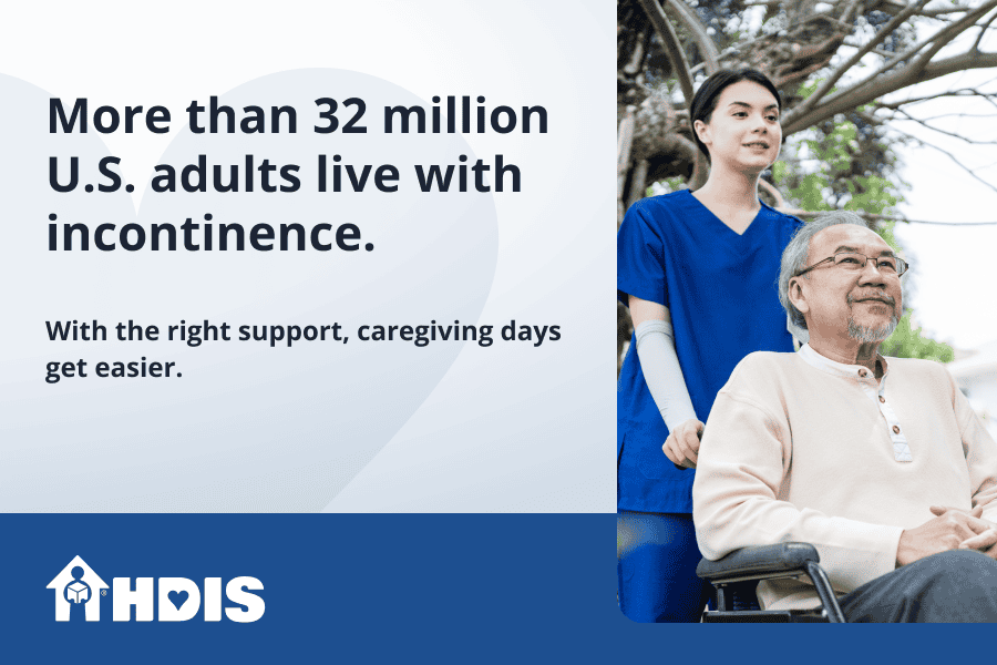 A senior person with a caregiver