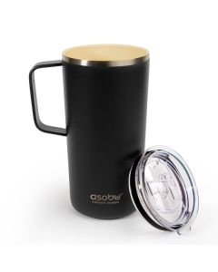 Asobu Tower Mug, Black 20 oz