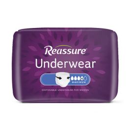  Reassure Underwear for Women, Maximum - Large (38-50