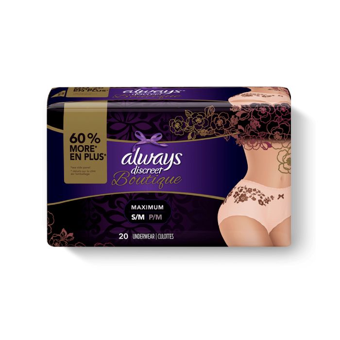 Pharmasave  Shop Online for Health, Beauty, Home & more. ALWAYS DISCREET  BOUTIQUE UNDERWEAR - MAXIMUM S/M 12S