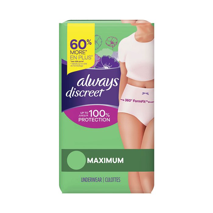 Always Discreet Maximum Protection Underwear XXL Pkg/13