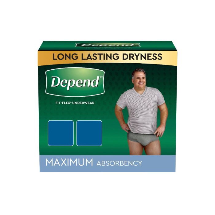  Depend Underwear for Men, Maximum, Small/Medium, Case/76  (4/19s) : Health & Household