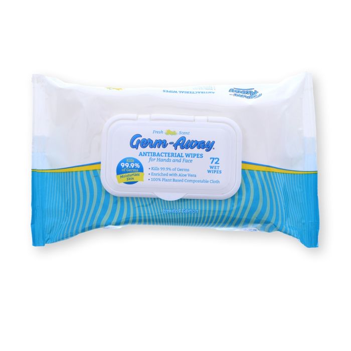 Germ-Away Fresh Scent Antibacterial Hand Wipes Soft Pack 72ct, 1pk