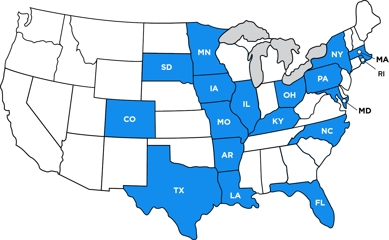 States served by HDIS Medicaid Billing