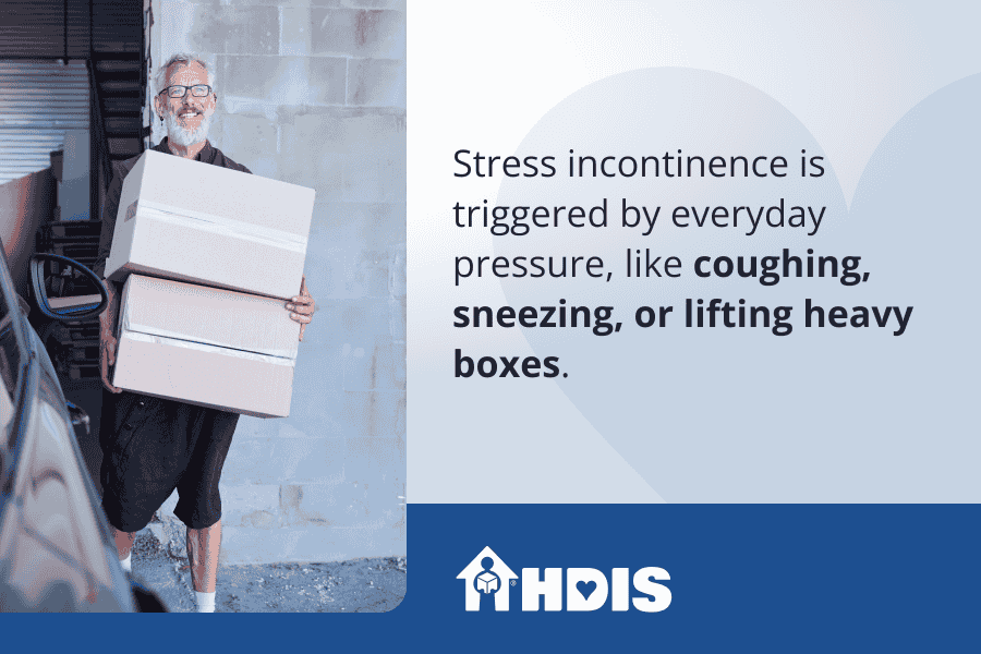 A man carrying boxes